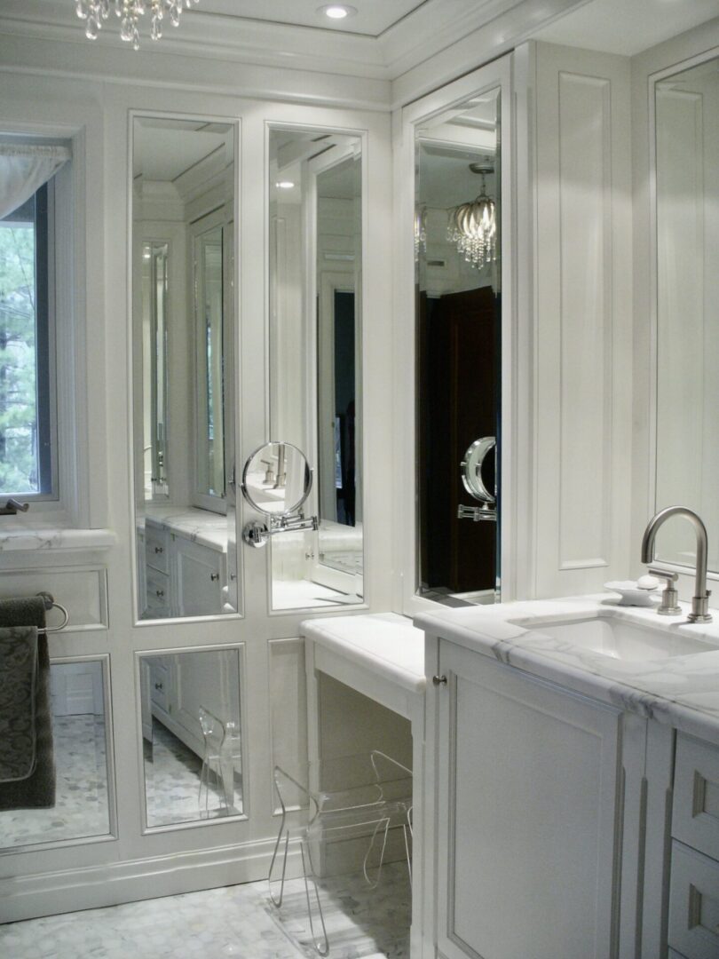 A beautiful white color washroom with basin