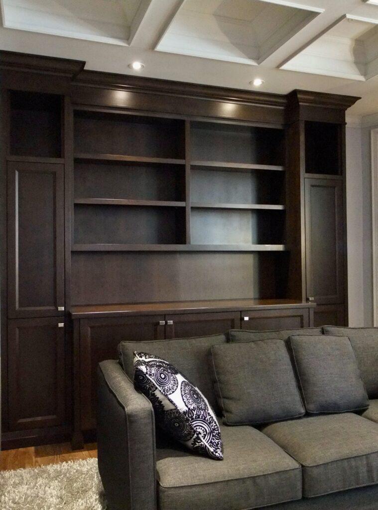 A sofa set in the living room and wardrobe