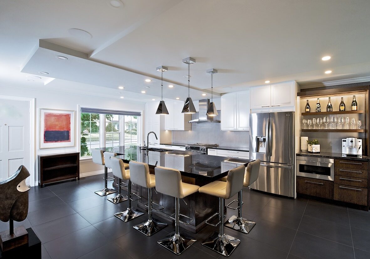 A picture of a kitchen with a contemporary design